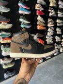 Nike Air Jordan 1 Black & Brown Full Leather Men's Shoes