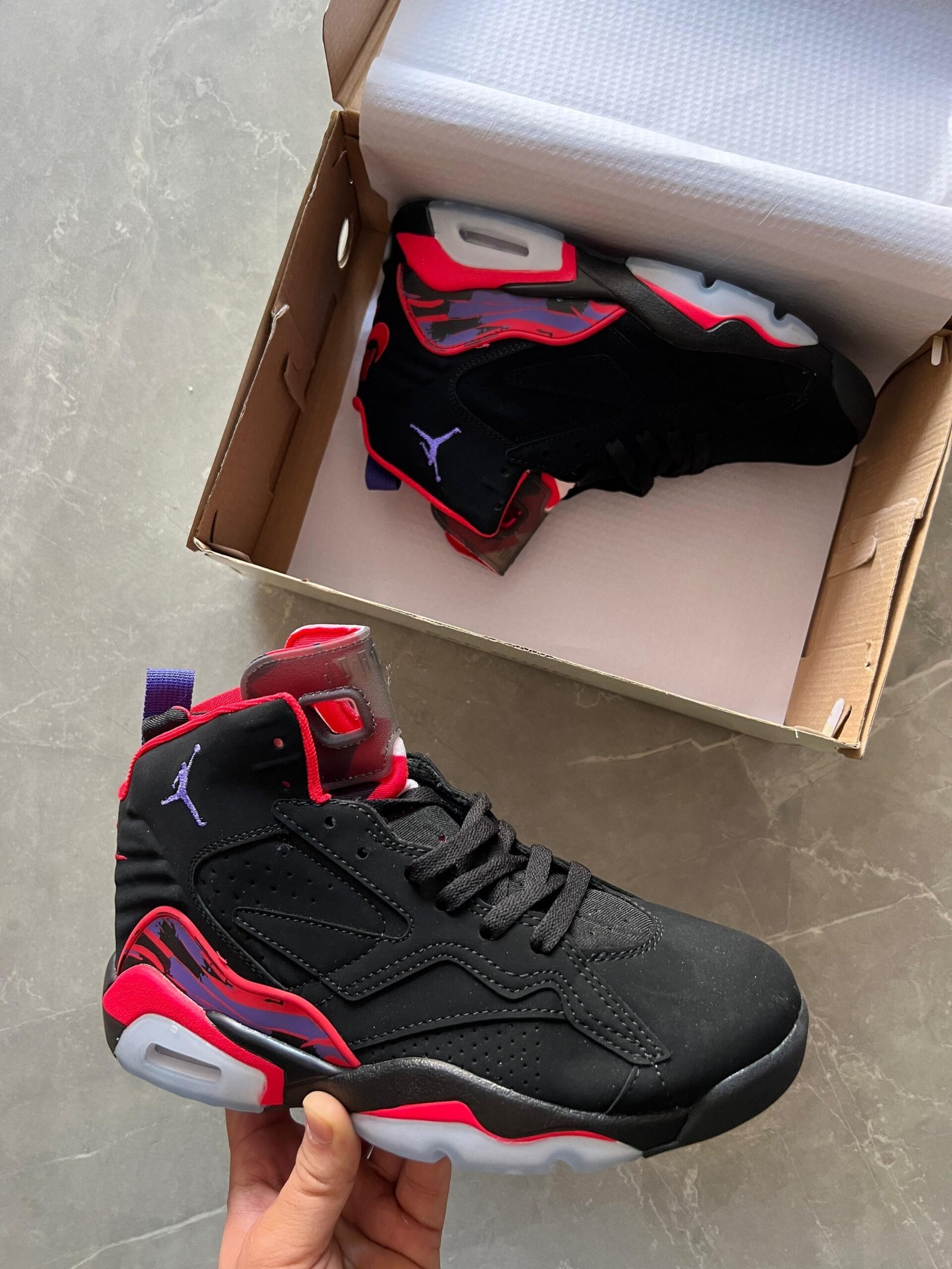 Jordan Retro 6 Jumpman Black & Red Men's Shoes