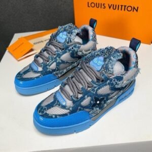 Louis Vuitton Skate Trainer Blue Monogram - Premium Quality
