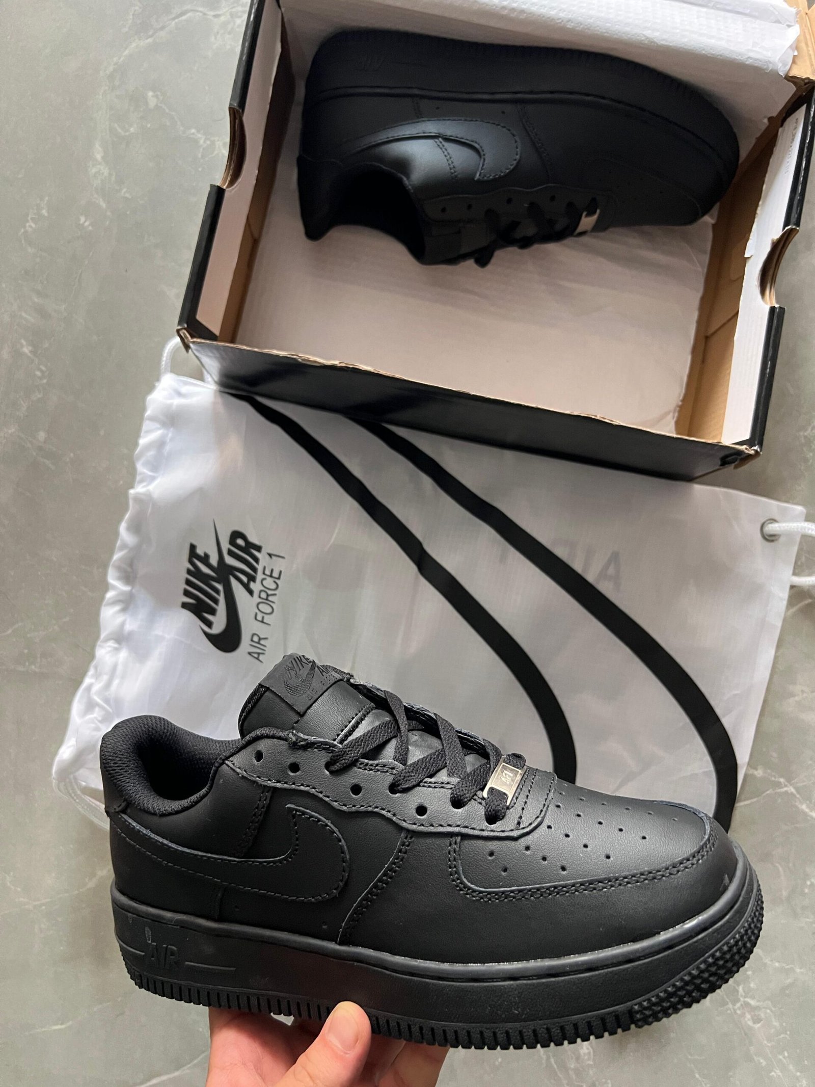 Nike Half Airforce UA Unisex Shoes with Carry Bag (Black)